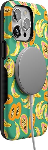 Vista 247 de Casely Funda para iPhone 15 Pro Max Jardín Secreto Flores mixtas Funda atrevida Compatible con MagSafe y botón de acción Secret Garden