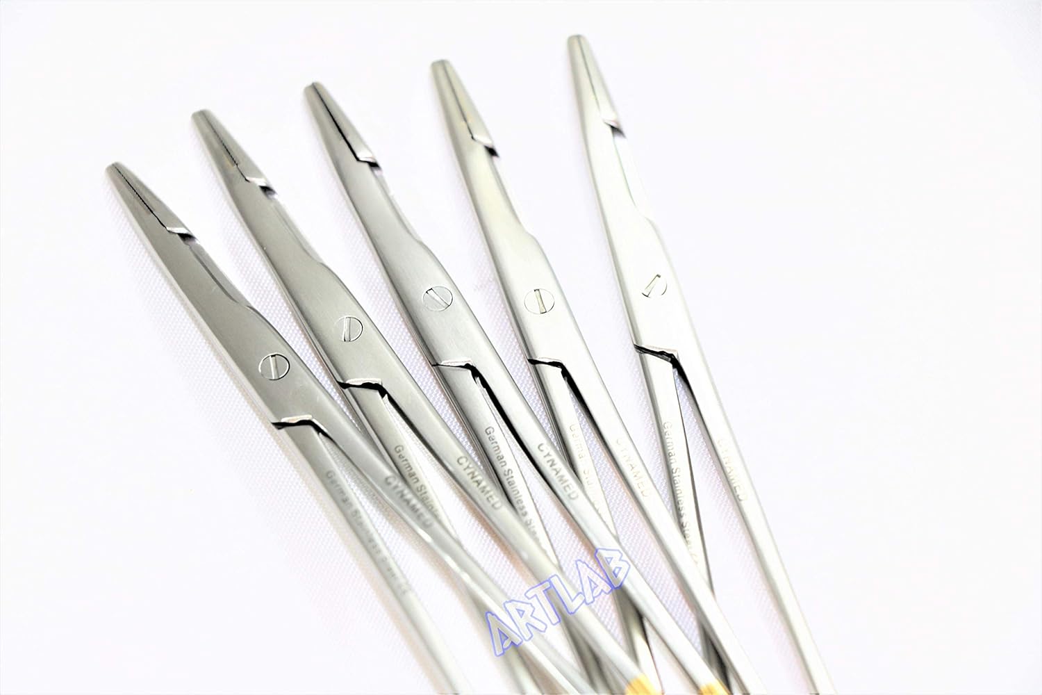 Lot Of 5pcs- Golden Rings Olsen Hegar Needle Holder Scissors 6in With Tc Inserts Premium German Stainless (Cynamed)
