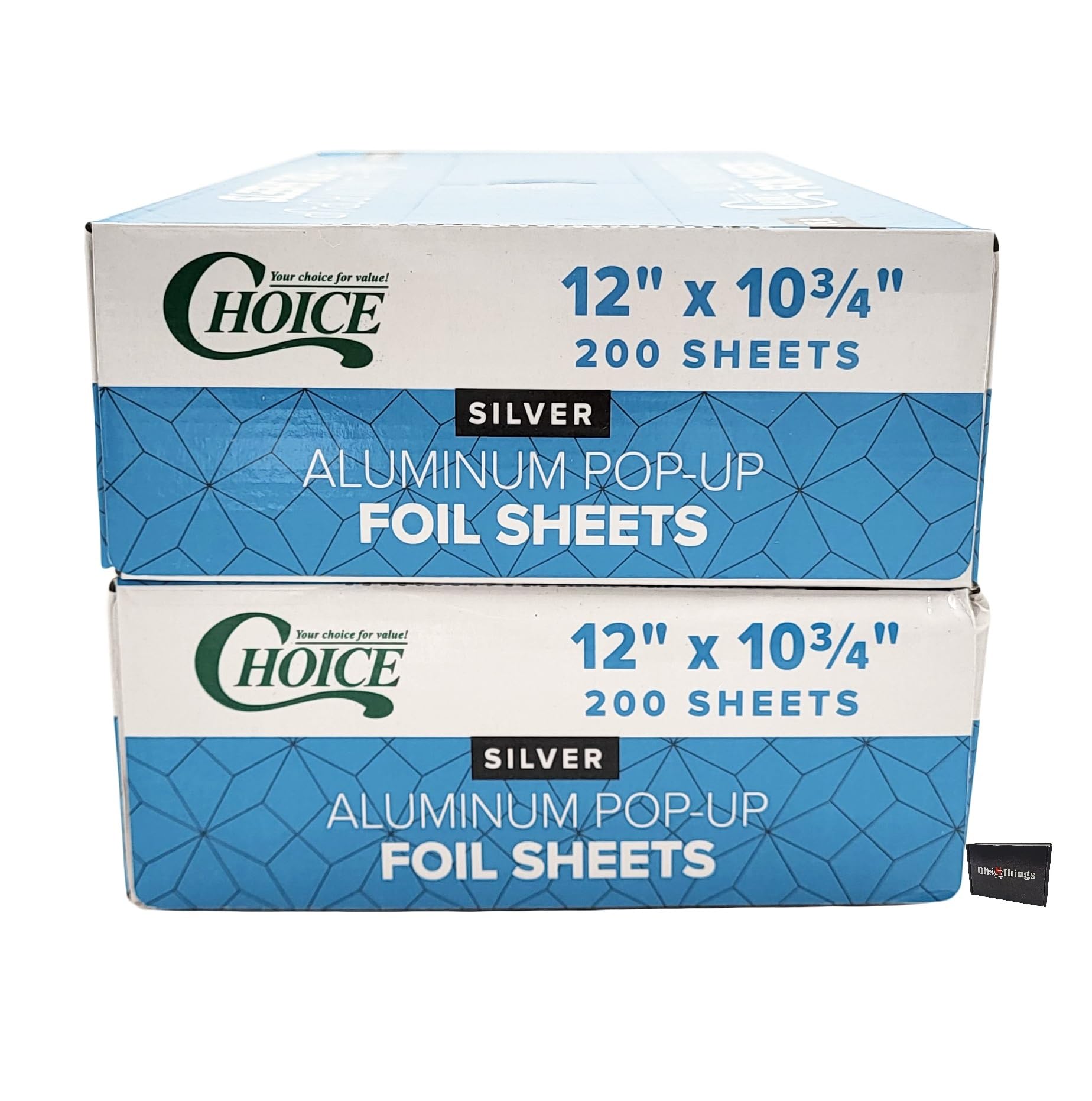 12" x 10 3/4" Food Service Interfolded Pop-Up Aluminum Foil Sheet 200 Count - Pack of 2