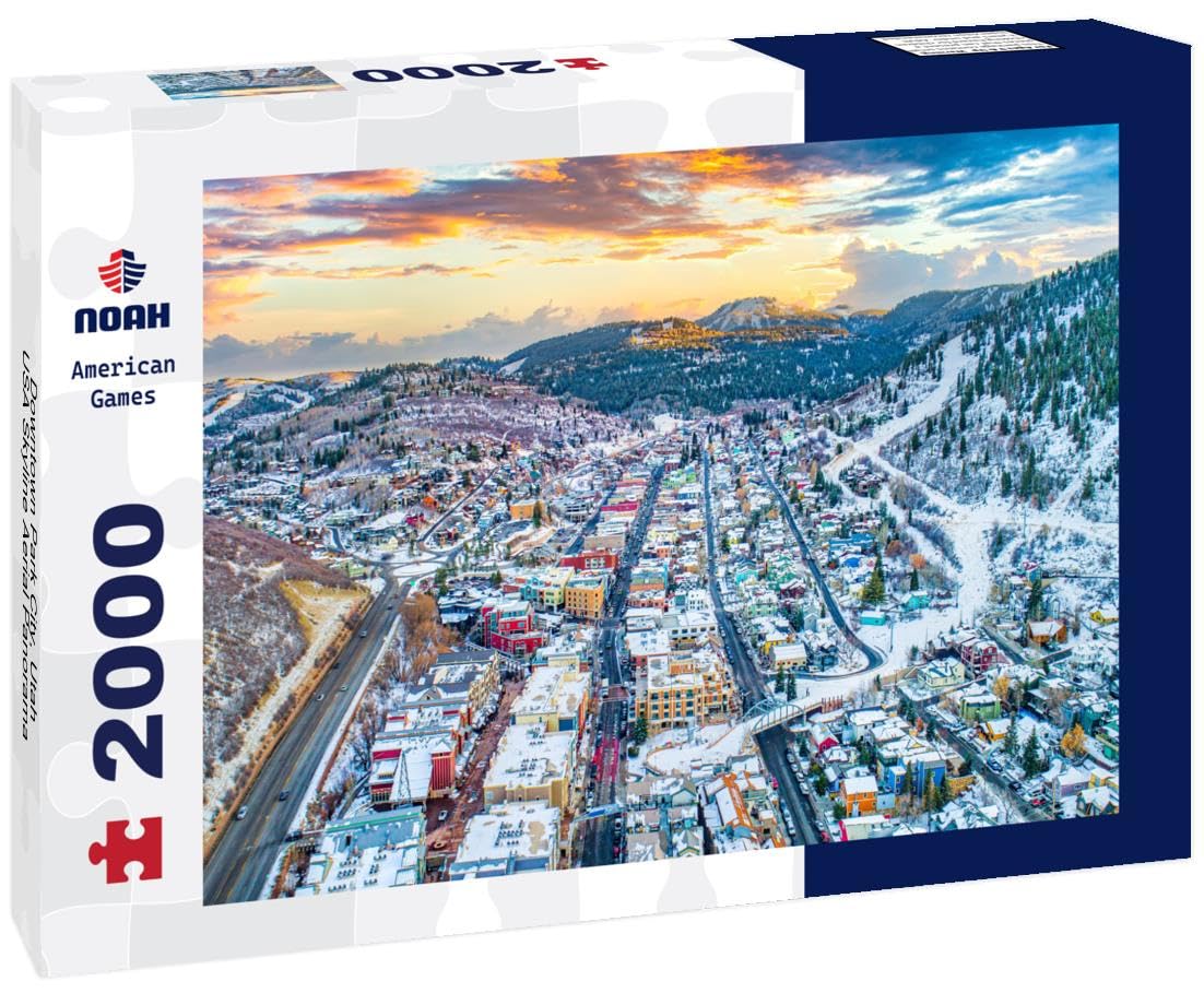 Noah Jigsaw Puzzle Downtown Park City, Utah, USA Skyline Aerial Panorama 2000 Pieces