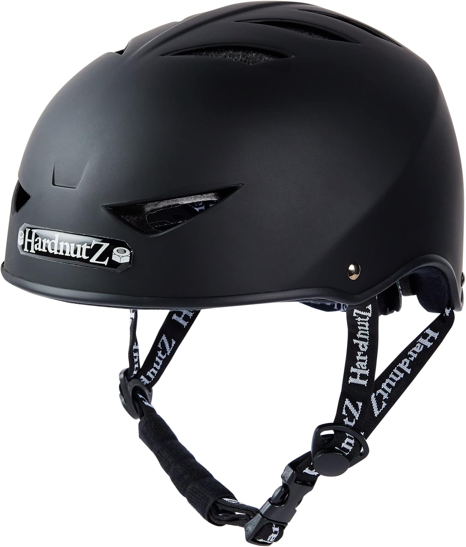 HardnutZ Street Bike Helmet - Various Sizes | Gloss & Rubber Coated | HN102 | For Adult & Kids | For Urban Cycling, BMX, Skateboard, Scooter or Roller Blade Helmets | Lightweight | EU & UKCA Certified