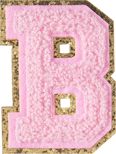 Miniatura 79 de 4 parches de letras de felpilla blanca, parches termo-adhesivas de 2.2", parches de letras de felpilla para ropa (M)