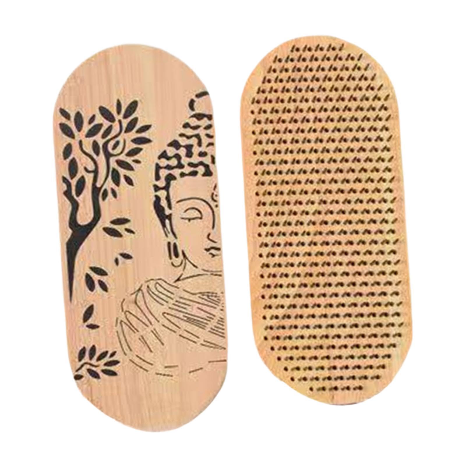Baoblaze 2 Tablas de Madera para Masaje de pies, portátiles, de Calidad, fáciles de Transportar, con Clavos para Principiantes en acupresión.