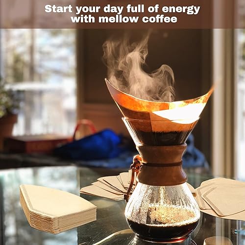 Miniatura 6 de Teling Filtro de café #2 de 1200 unidades, filtros de cono desechables a granel, papel natural de 2 a 4 tazas, accesorios de café sin blanquear para