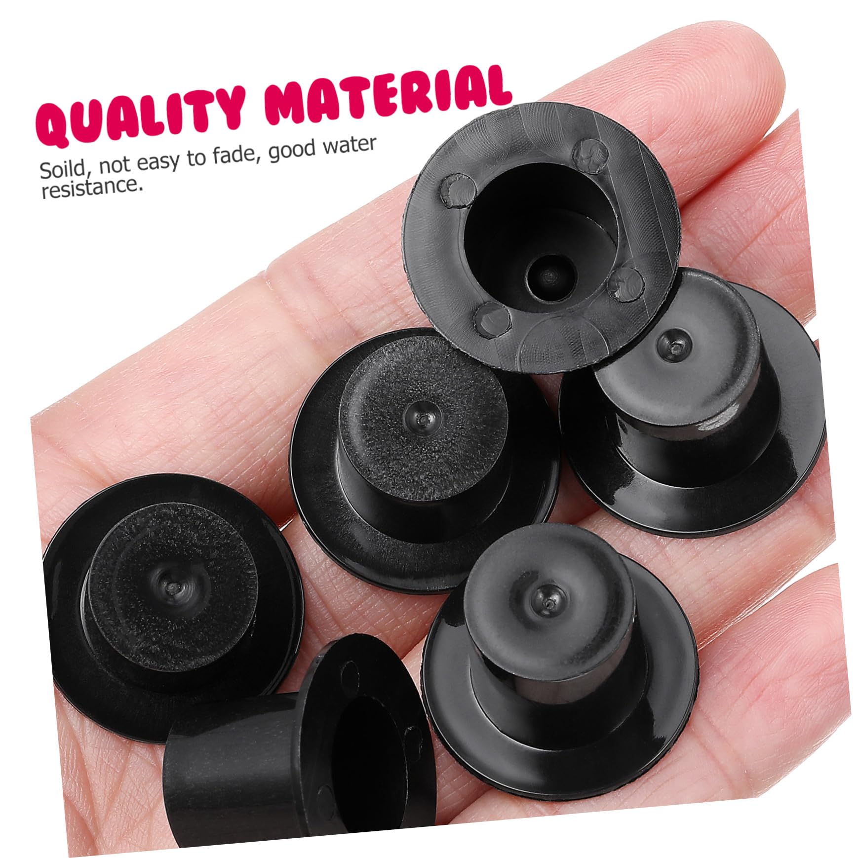 50 Pièces Mini Chapeaux Haut de Forme Noirs Plastique pour Poupées Accessoires DIY Décoration Noël Fête Bonhomme