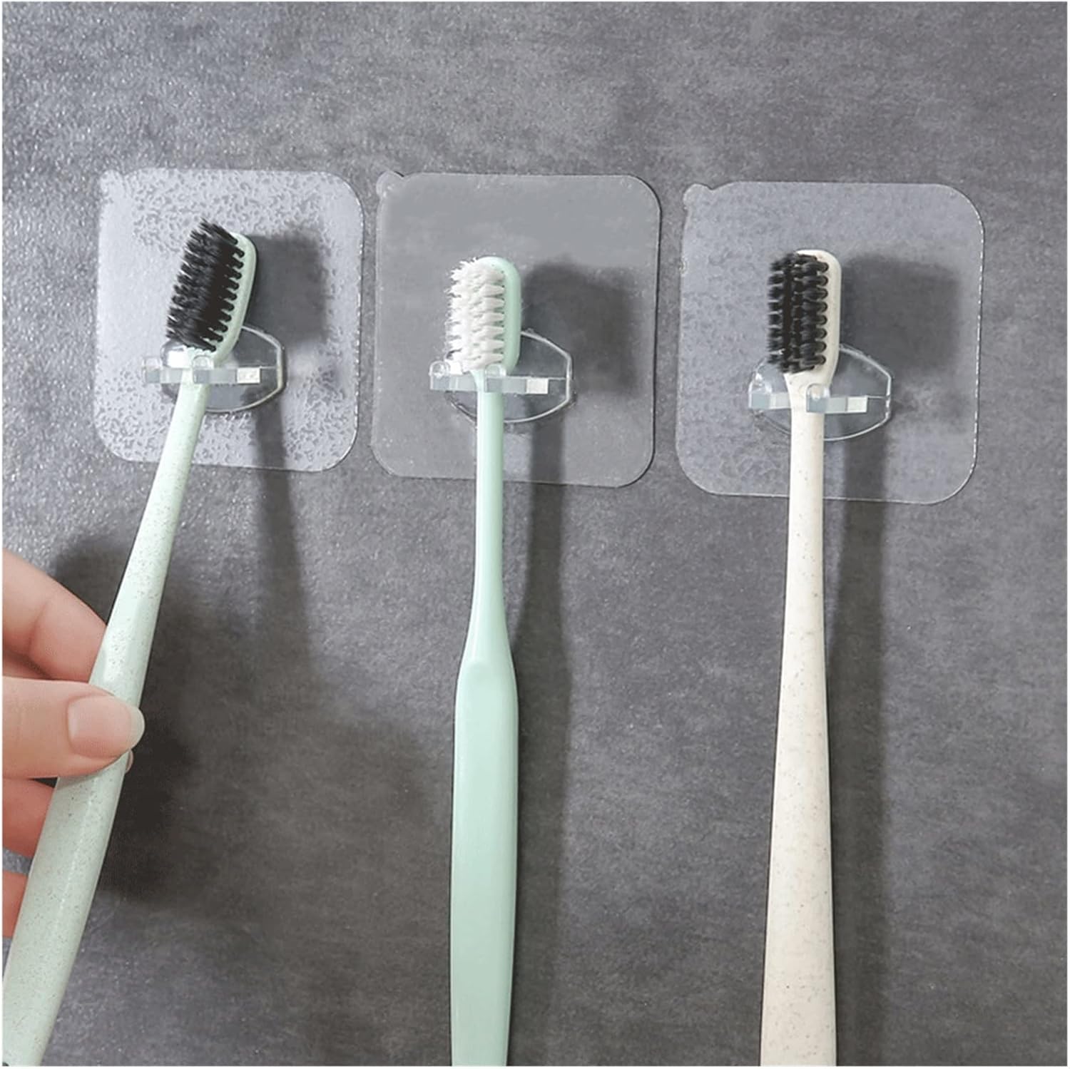 JSEIAJB 4pcs Toothbrush Holder Transparent Travel Stand Tooth Brush Storage Rack Bathroom Accessories