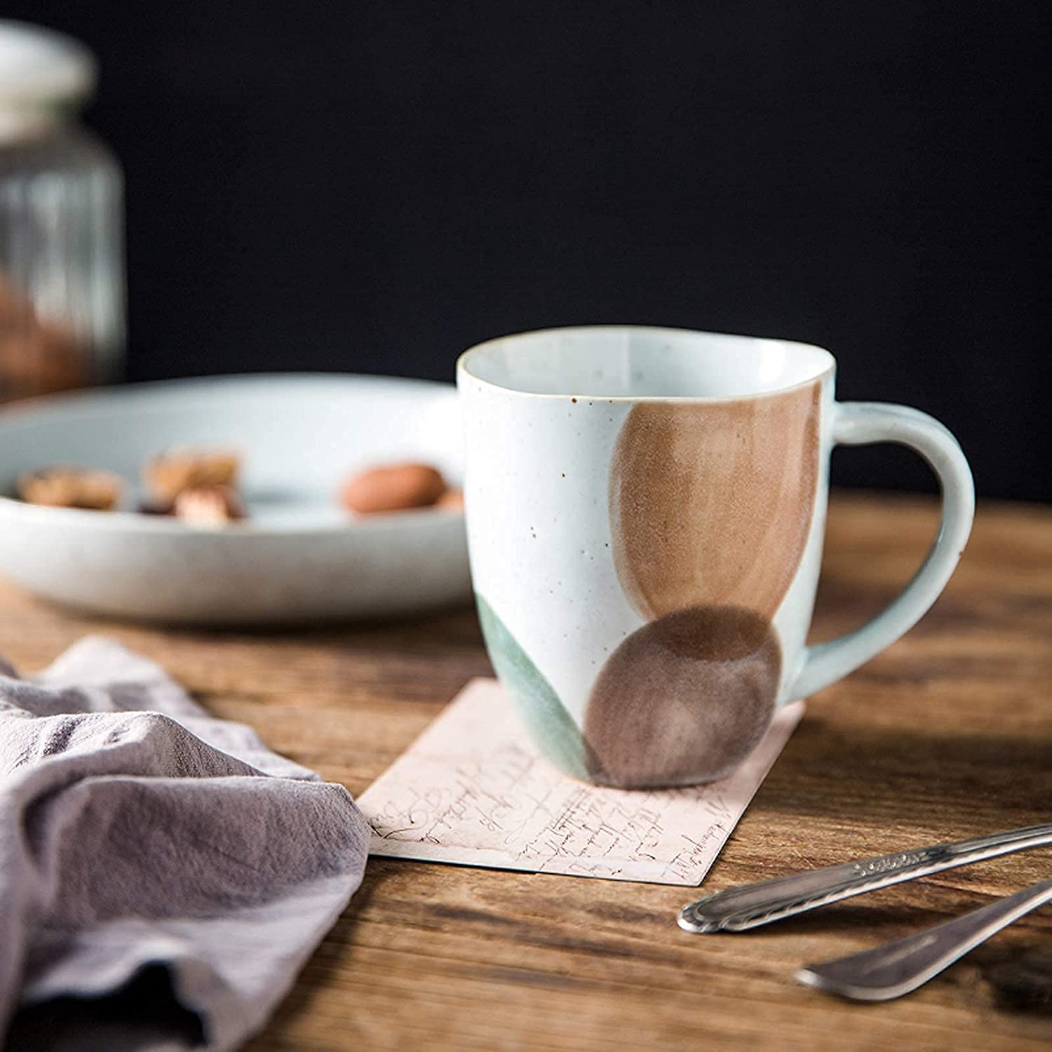 Zestaw obiadowy, zestawy porcelanowej zastawy stołowej, miski i talerze do steków | 18-częściowy zestaw obiadowy Retro Ceramics na prezenty ślubne, przybory kuchenne