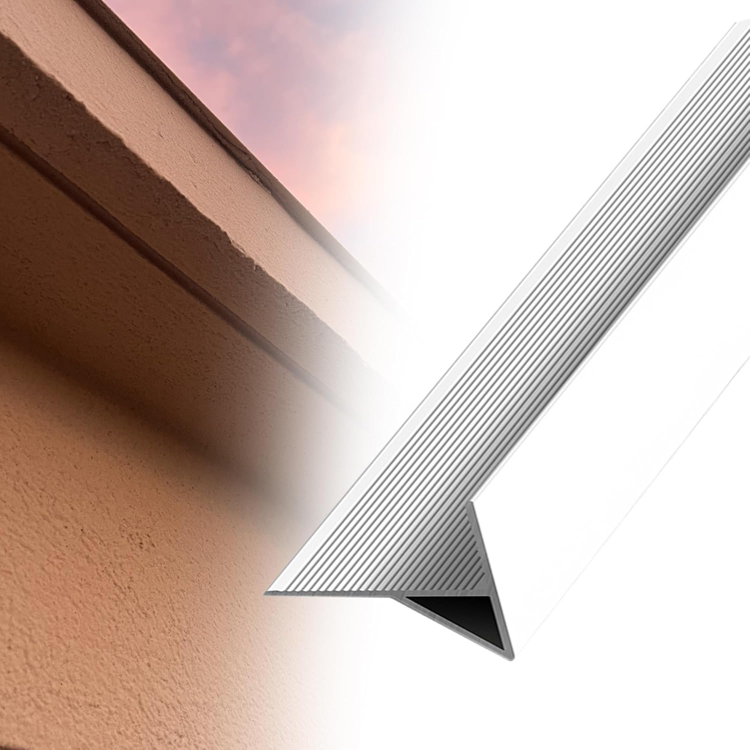 Aluminum Alloy Rain Diverter Gutters, 120cm Window Sill Edge Protection Deflector Strips, 4-Pack Decorative Gutter Guard, Effective Rainwater Management Solution