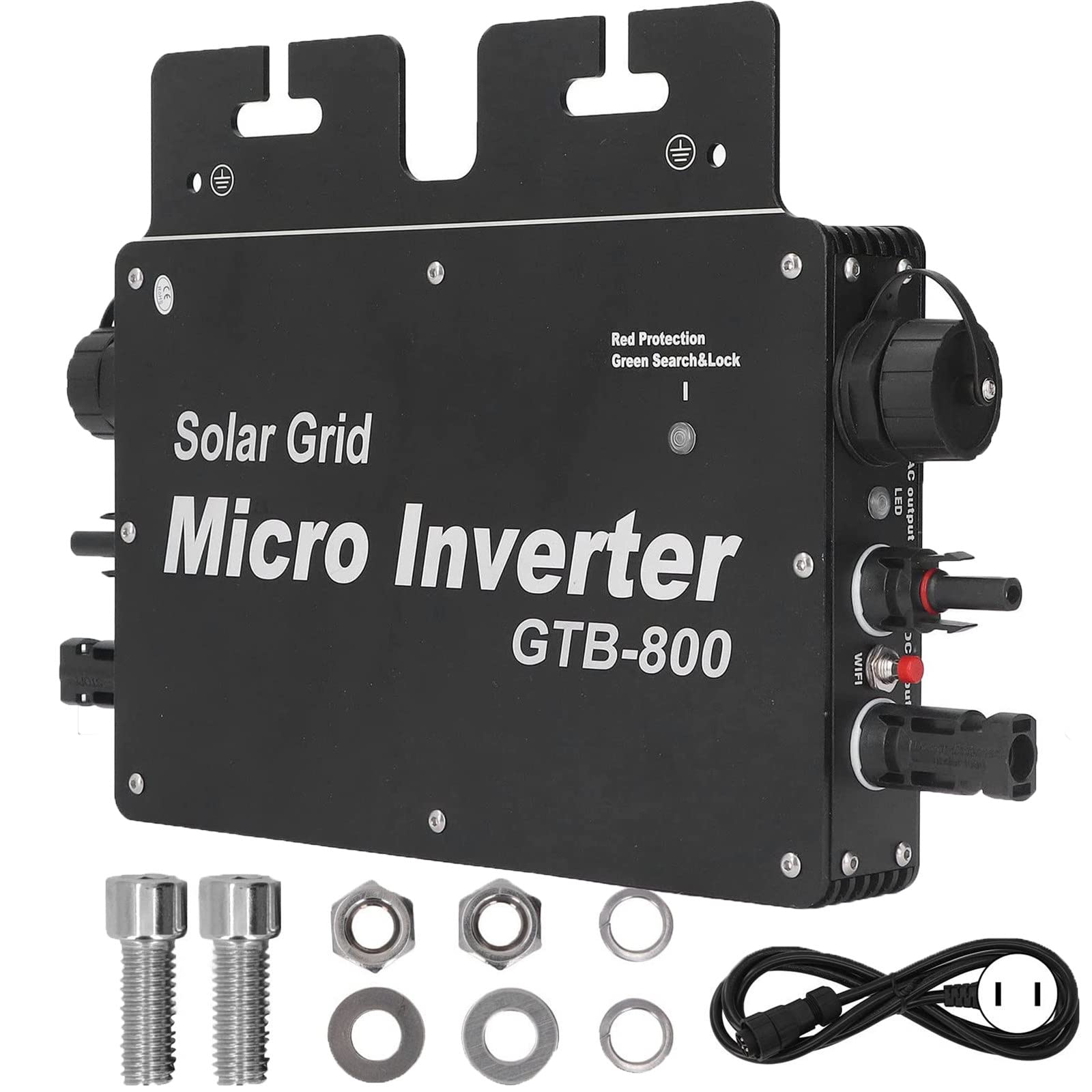 Micro Solar Inverter Grid Tied, WVC-400W, 600W, 700W, 800W MPPT Wodoodporny solarny inwerter sieciowy, sterowanie WIFI 120V 230V Autoidentyfikacja Mikroinwerter mocy,800W