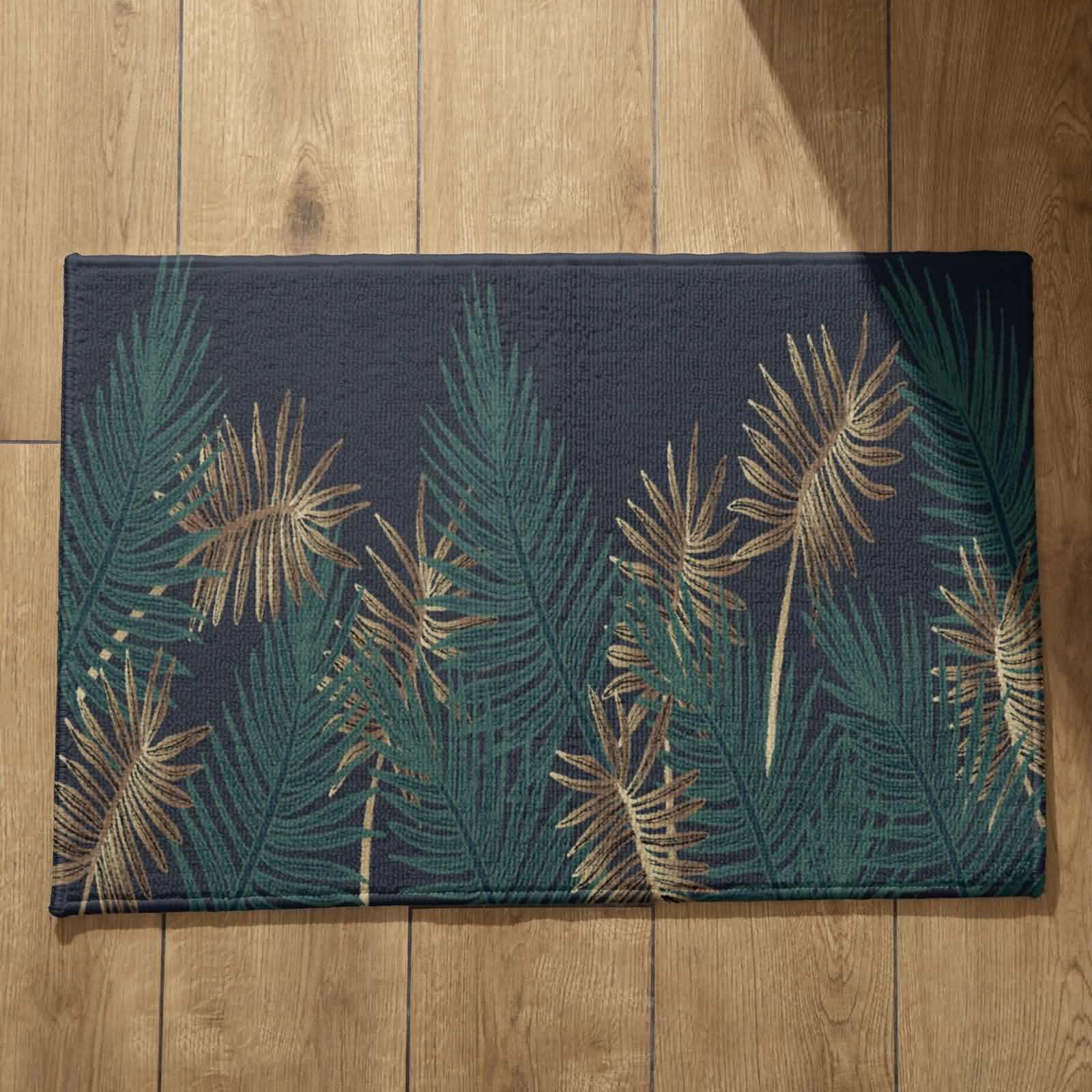 Tapis de porte fin tapis d'entrée absorbant flanelle 50x80cm