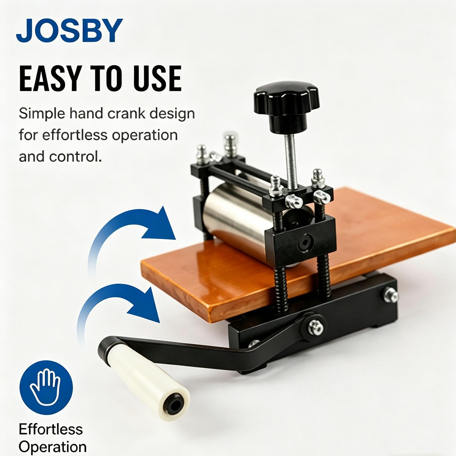 JOSBY Máquina De Grabado Multifuncional, Prensa De Grabado Y Relieve Portátil con Manivela, Ancho De Impresión De 16 Cm, para Grabados En Madera Y En Cobre, para Planchas De Pegamento