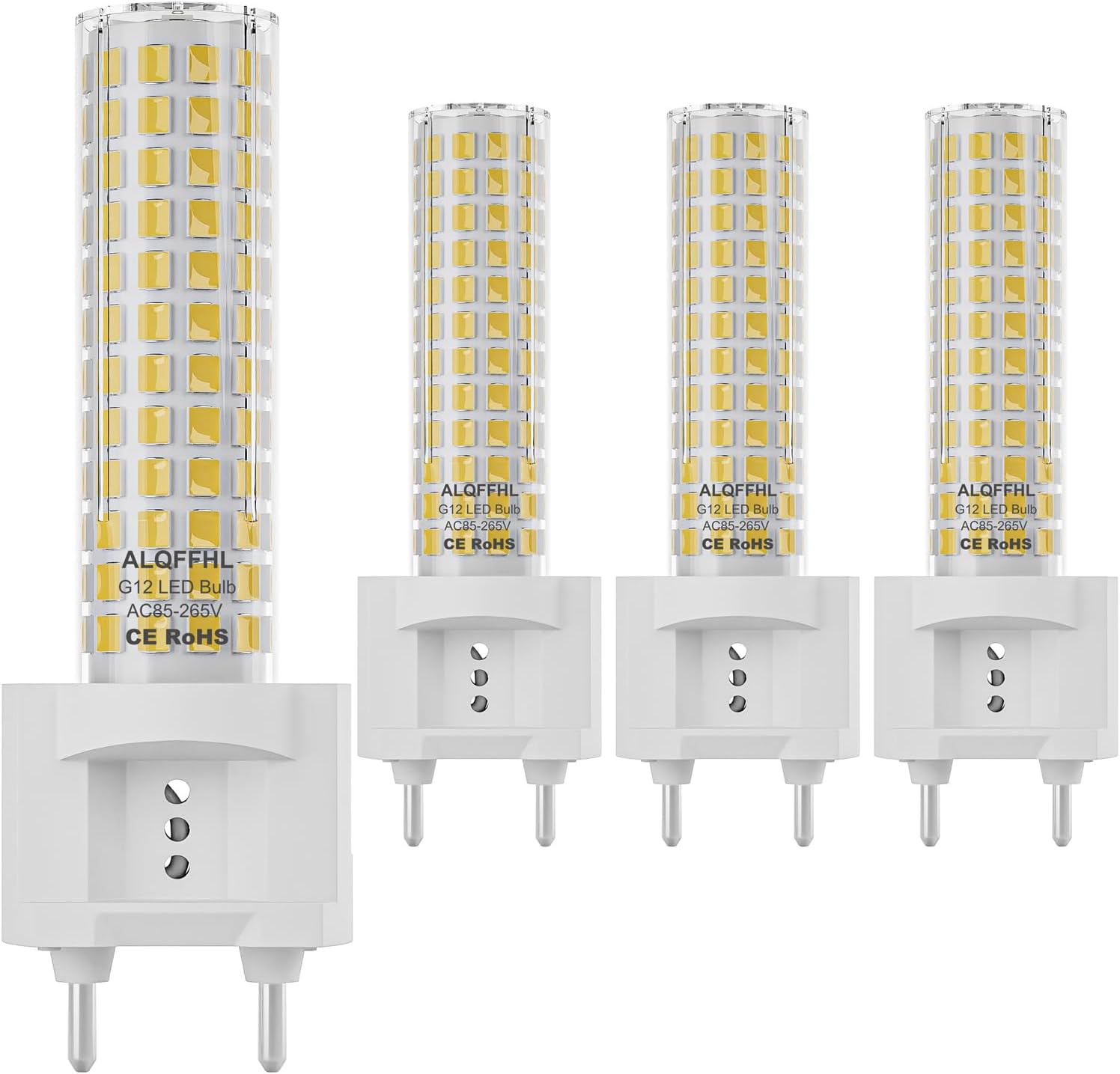 G12 LED Light Bulb 15 W Bi-Pin Corn Light Equivalent 120 W Halogen Light 1500 Lumen Corn Light Ceiling Light Floodlight for Home Street Garage Landscape Warehouse Pack of 4 3000 K Warm White