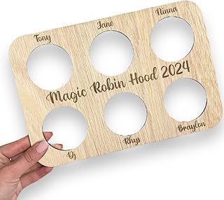 Personalized Drinks Tray Caddy: Holds six beers, custom engraved with your name or message. Ideal for holidays and parties. Durable, stylish, and easy to carry