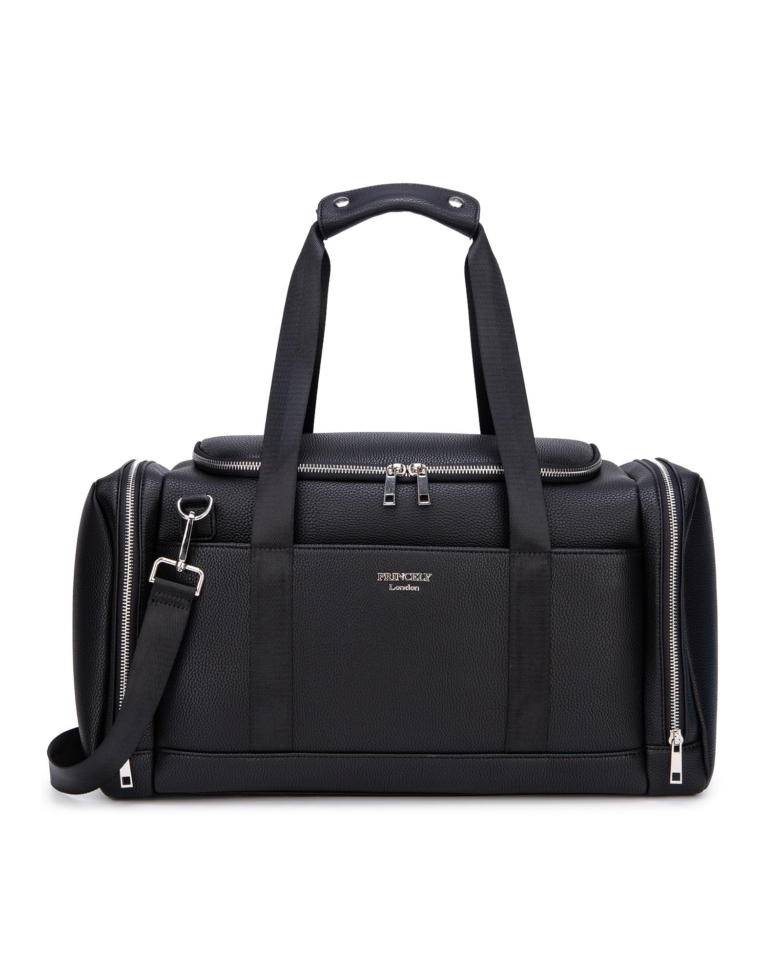 Princely London New York Travel Bag / Sports Bag - Stylish Weekender Women's - Spacious Duffle Bag with Zip and Inner Compartments - Black, black, M, Duffel bag / sports bag