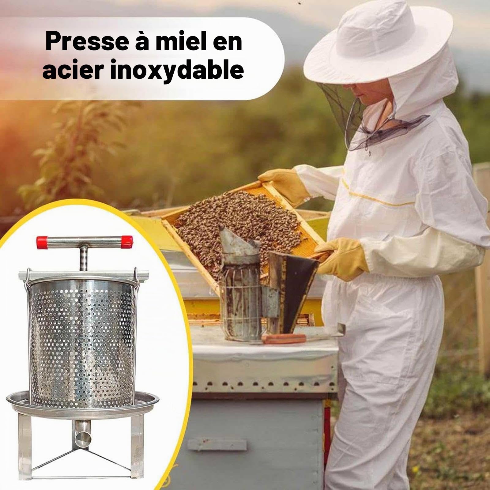 extracteurs de miel apiculture pressoir inox miel pressoir à vin matériel extracteur presse à miel en nid d'abeille pour restaurant cuisine hôtel