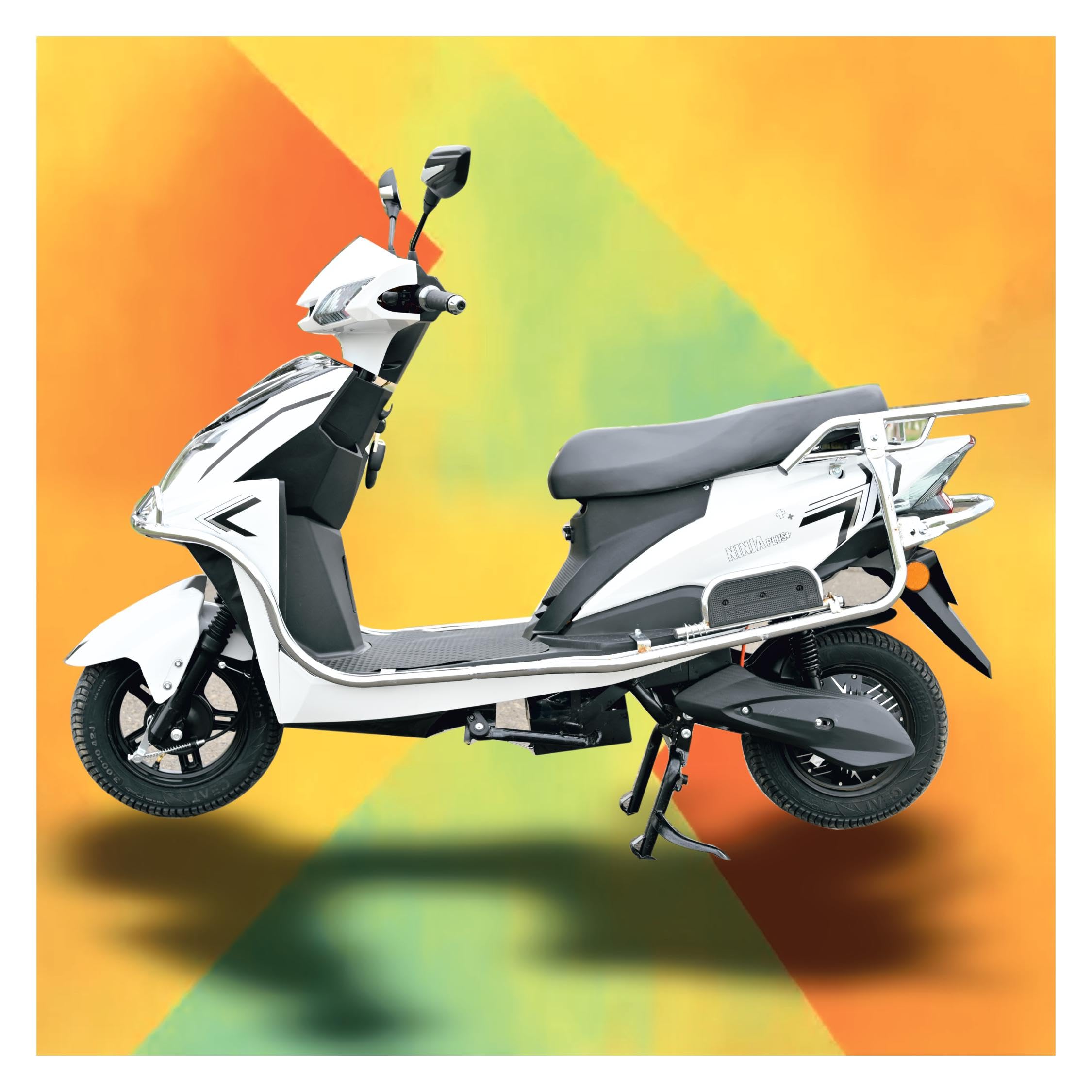 Electric Bike with Anti Theft Alarm & Burgler Security | Heavy-Duty E-scooty with USB Charging Point & Reverse Gear Feature (NKSL002_ Pearl White)-picture-15