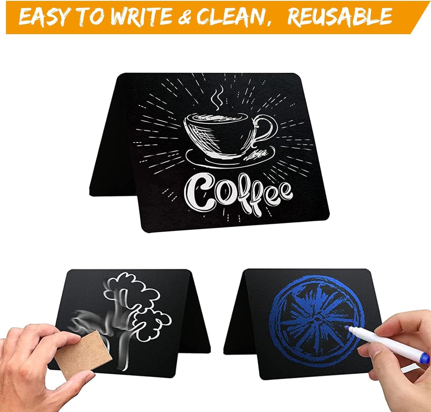 12pcs Mini Tableau Noir Avec Support, Ardoise Enfant, Petits