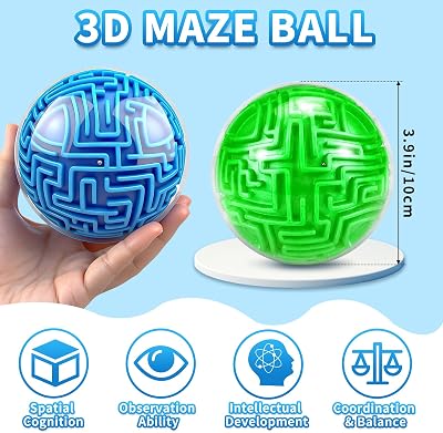 Cubo Laberinto 3D Grande – Juego De Habilidad Con Bola Metálica, Puzzle Giratorio Para Niños Y Adultos, Alta Dificultad