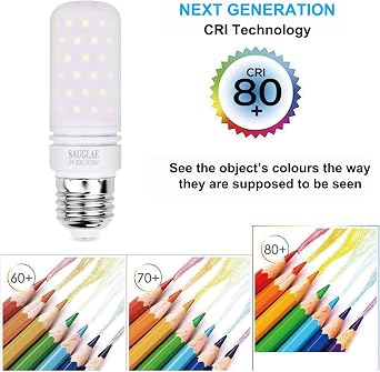 LED Light Bulbs 15W, 120W Incandescent Bulbs Equivalent, 1500Lm, 6000K Daylight White, E26 Large Edison Screw Corn Bulbs, Pack of 4