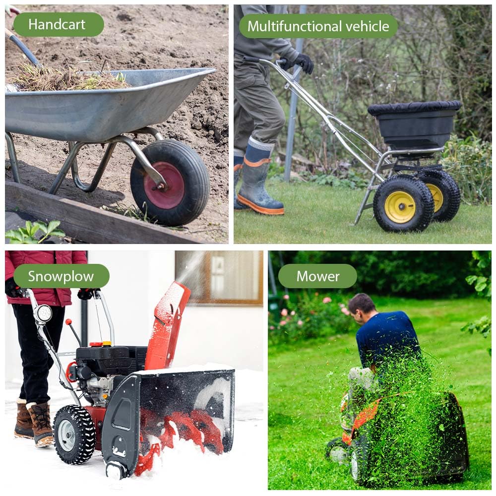 2 Pcs 4.10/3.50-4 Inner Tubes, Heavy Duty Replacement Tire Tube, Wheelbarrow Tires for Wheelbarrow Garden Carts Lawn Mowers Unicycles and More — view 6