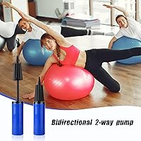 Vista 4 de Luter Kit de bomba de bola de ejercicio, 12 bombas de aire de mano para pelotas con tapón de bola de ejercicio, kit de repuesto de bomba de mano