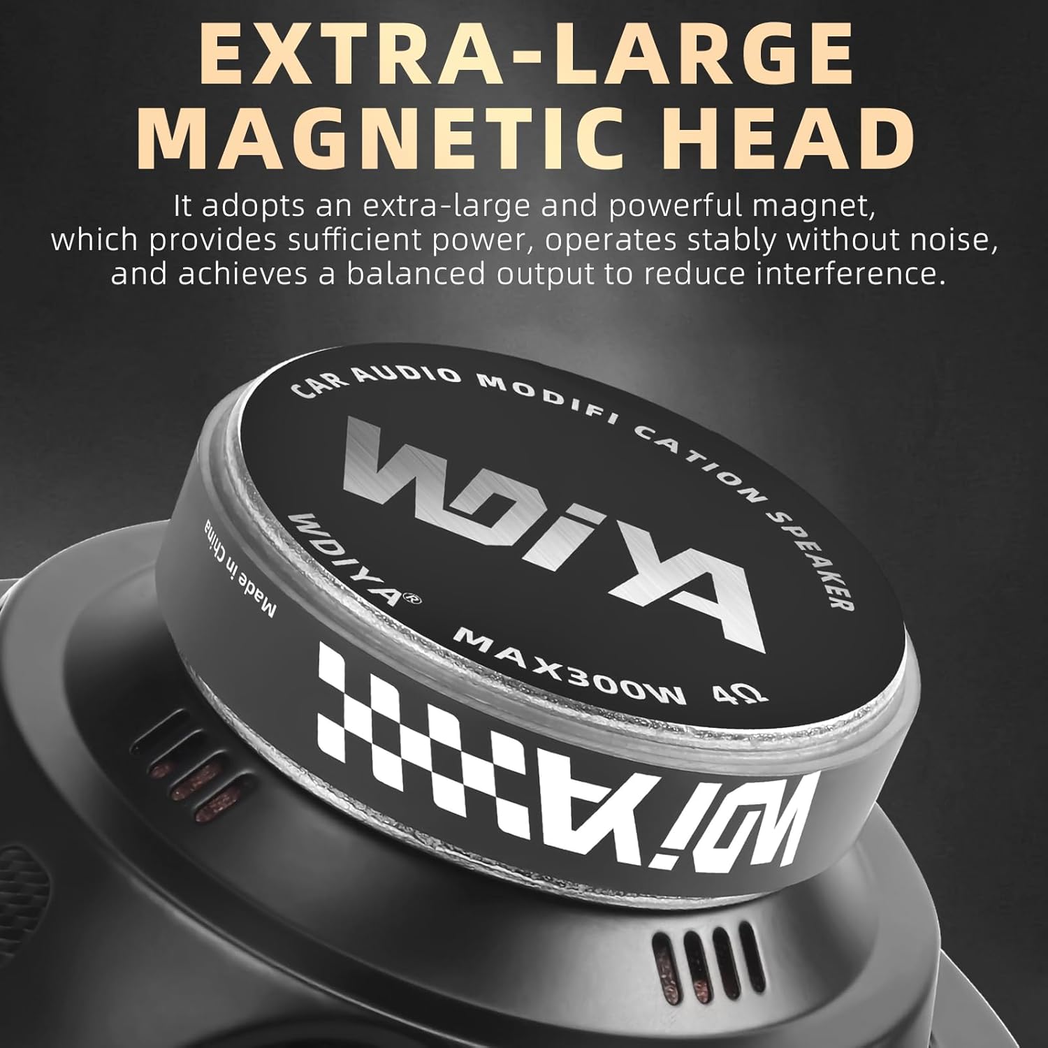 Upgrade 6.5 Inch Car Speakers-Coaxial 2-Way Carbon Fiber Cone, 300W Peak Power, 4 Ohm, High Fidelity Audio, Premium Stereo Sound (2 Speakers)