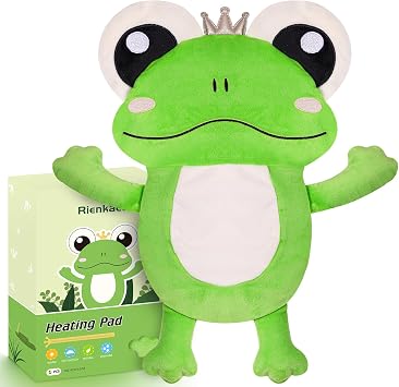 Microwave Heating Pad for Period Cramps Pain Relief, 1612 Plush, Frog