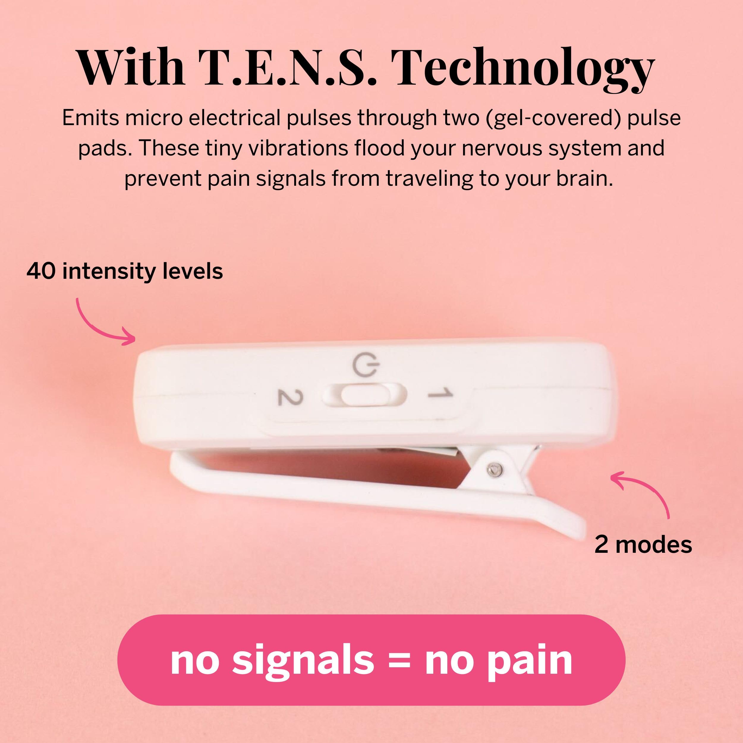 Pixie Dispositivo TENS per Dolori Mestruali - Sollievo per PMS con Tecnologia TENS - Unità TENS Indossabile Ultra Sottile e Discreta - Comfort per Crampi Mestruali e Cura Femminile
