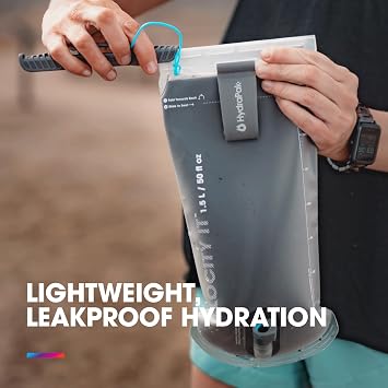 HydraPak Velocity IT (1.5L or 2L Hydration Reservoir) - Insulated Water Bladder/Reservoir for Hydration Pack Self-Sealing Bite Valve, Leak Proof and Dishwasher Safe