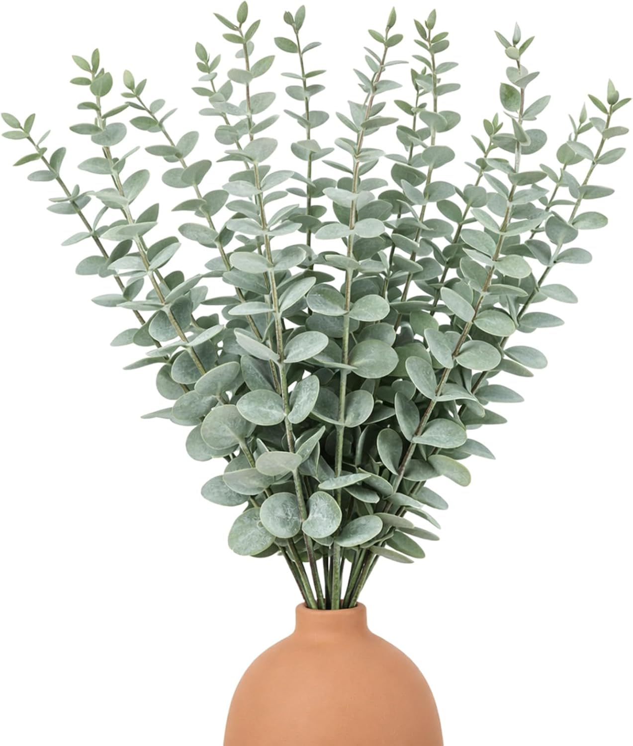 KALIONE 20 Pcs Eucalyptus Stems Artificial Flowers, Artificial Flowers for Decoration, Greenery for Vase, Faux Eucalyptus Stems for Home Office Flowers Bouquet Centerpiece Wedding Decoration