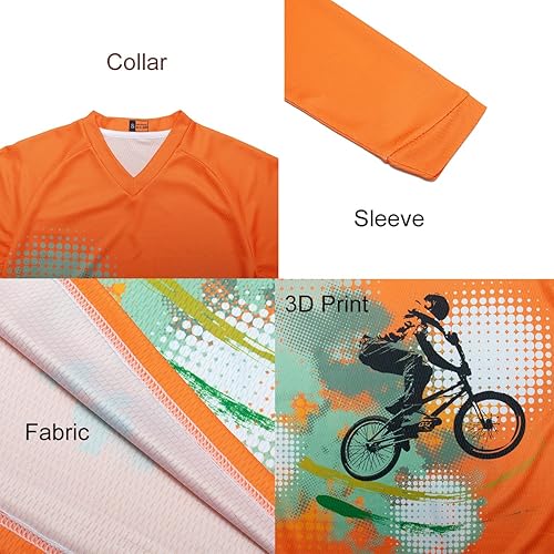 Miniatura 6 de Camiseta de manga larga MTB para mujer, camiseta de motocross de montaña, motocross, ciclismo, BMX, motocicleta, pesca, carreras
