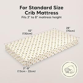 KeaBabies 2-Pack Baby Crib Sheets for Boys, Girls - 52x28 Viscose Derived from Bamboo Toddler Bed Sheets Neutral, Fitted Crib Mattress Cover for Standard Baby Bedding, Soft & Cozy (Construction)