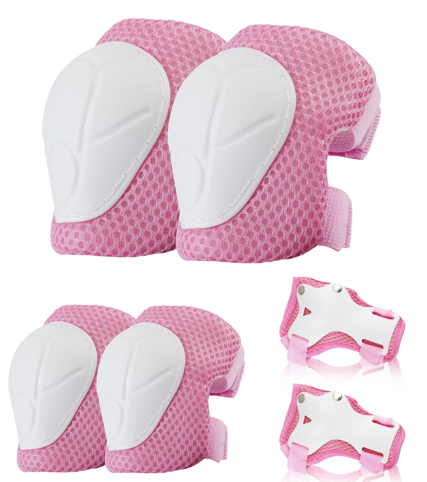 BURSUNLY Knieschoner Kinder, Schoner Inliner Kinder Knieschützer Protektoren Set Knie und Ellenbogenschützer Handgelenkschoner Kinder Schützer für Inliner Fahren Skateboard Skating