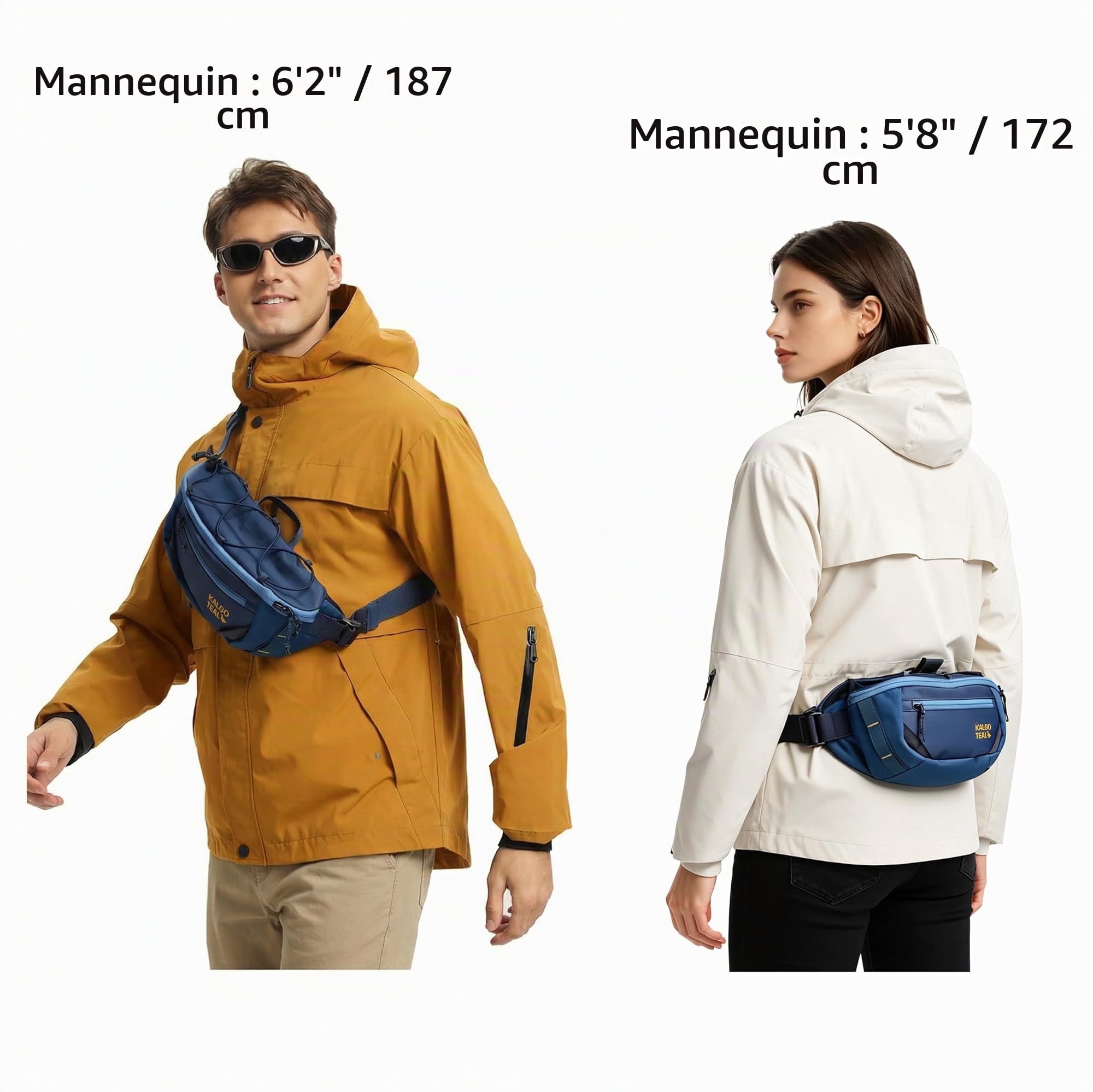 Sac Banane Voyage 3 L, bandoulière croisée réglable, Hydrofuge