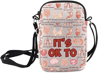 Healthcare Workers Inspired Gift It's Ok Mental Health Awareness Crossbody Bag Emotional Support Gifts Self Care Purse