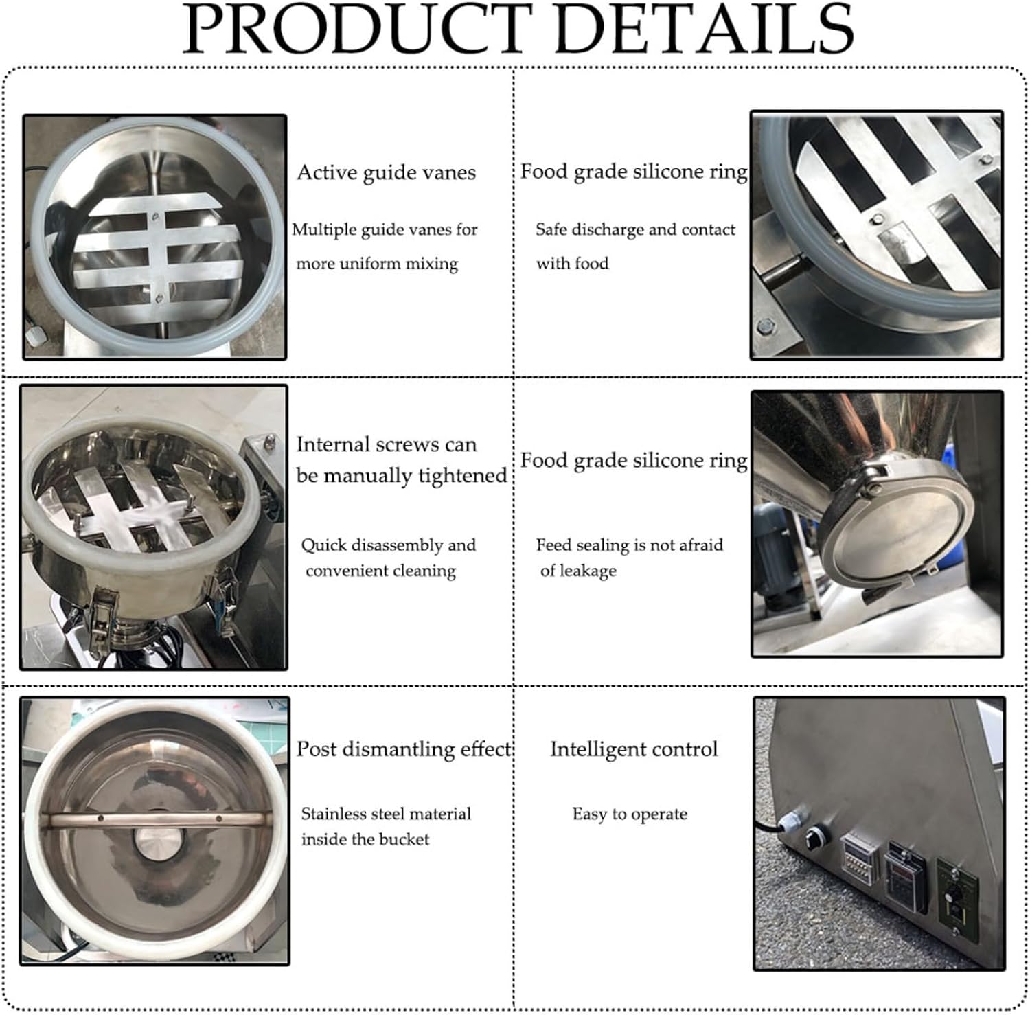 5L Industrial Mixer Machine Particle Blender, Lab Dry Powder Mixer, Laboratory Mixing Equipment, Stainless Steel Material for Dry Grain Particle Granula Food Ch-emical