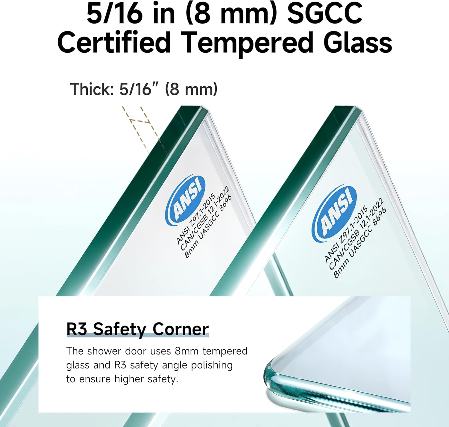 Bathtub Shower Door, 56-60" W x 60" H Sliding Shower Door for Tub, 8mm Tempered Glass Shower Doors with Matte Black Stainless Steel Components
