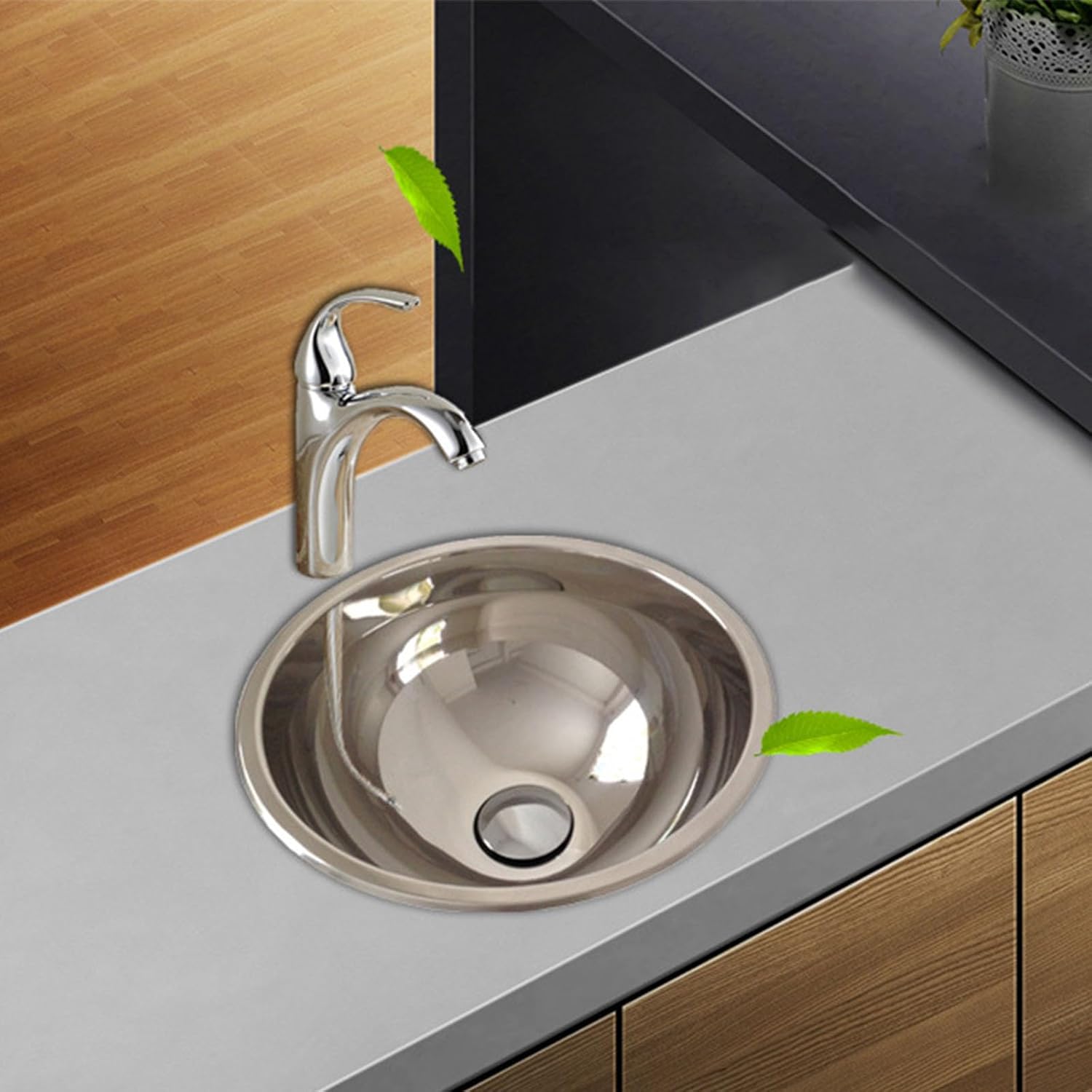 Practical Sturdy Stainless Steel Conical Sink for Balconies and Portable Areas with Daily Efficient Accessory Conical Bathroom