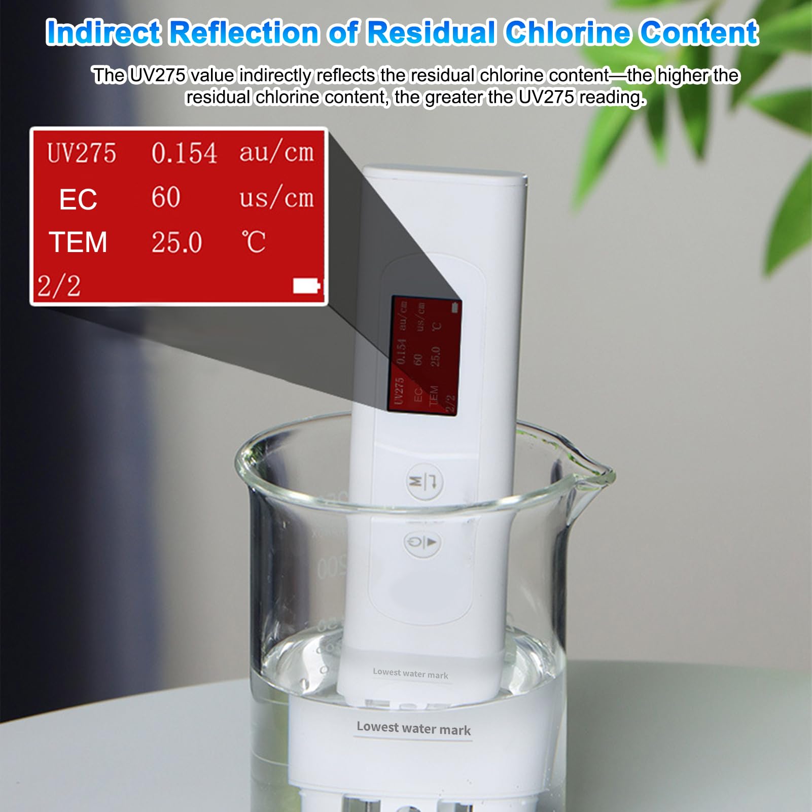 cod TDS Tester della qualità dell'Acqua Misuratore Digitale per L'analisi dell'Acqua con Schermo a Colori Precalibrazione di Fabbrica per Acqua Potabile, Acqua di Piscina, Appassionati Salute,