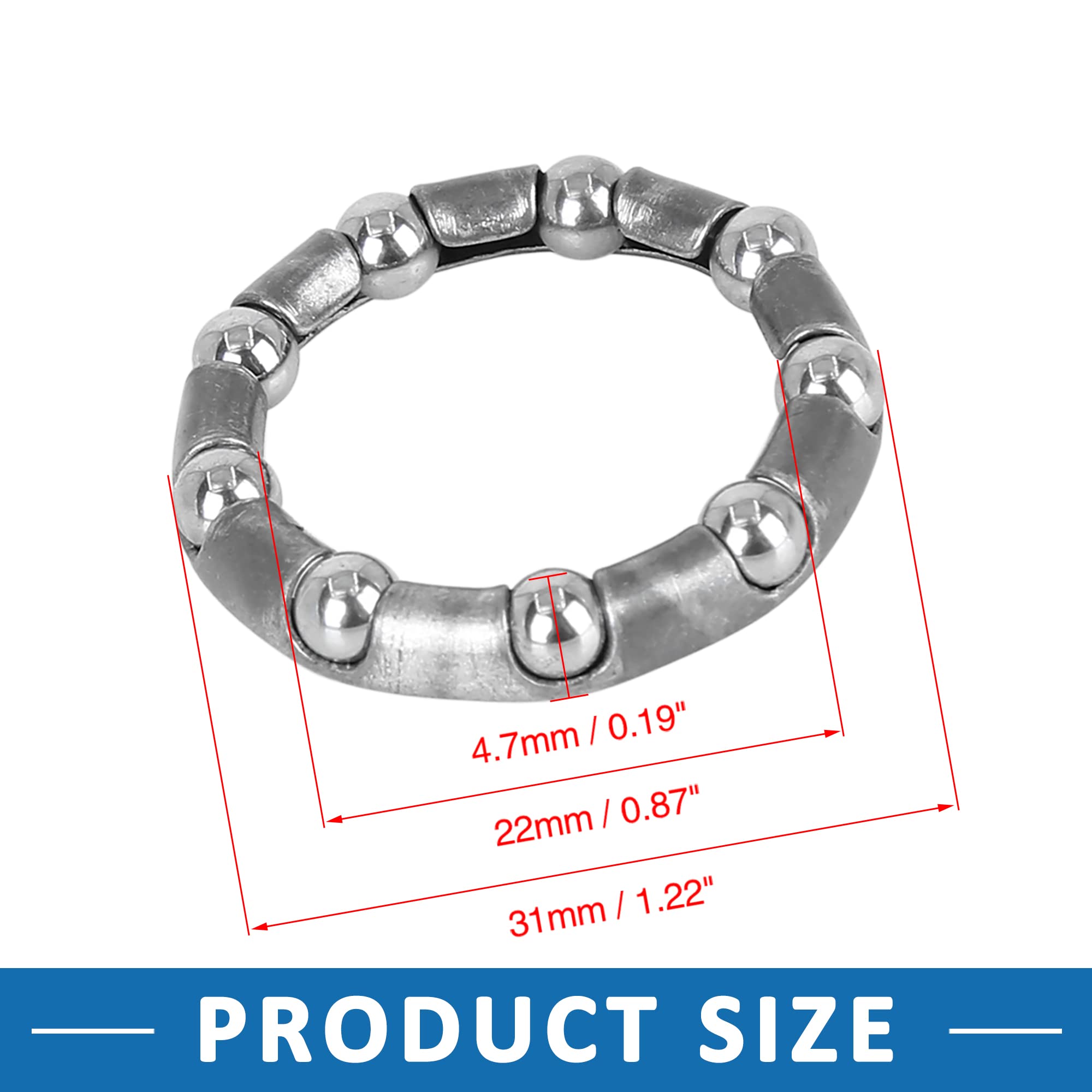 12pcs 25mm Manivelle Roulements Arrière Roue Roulement