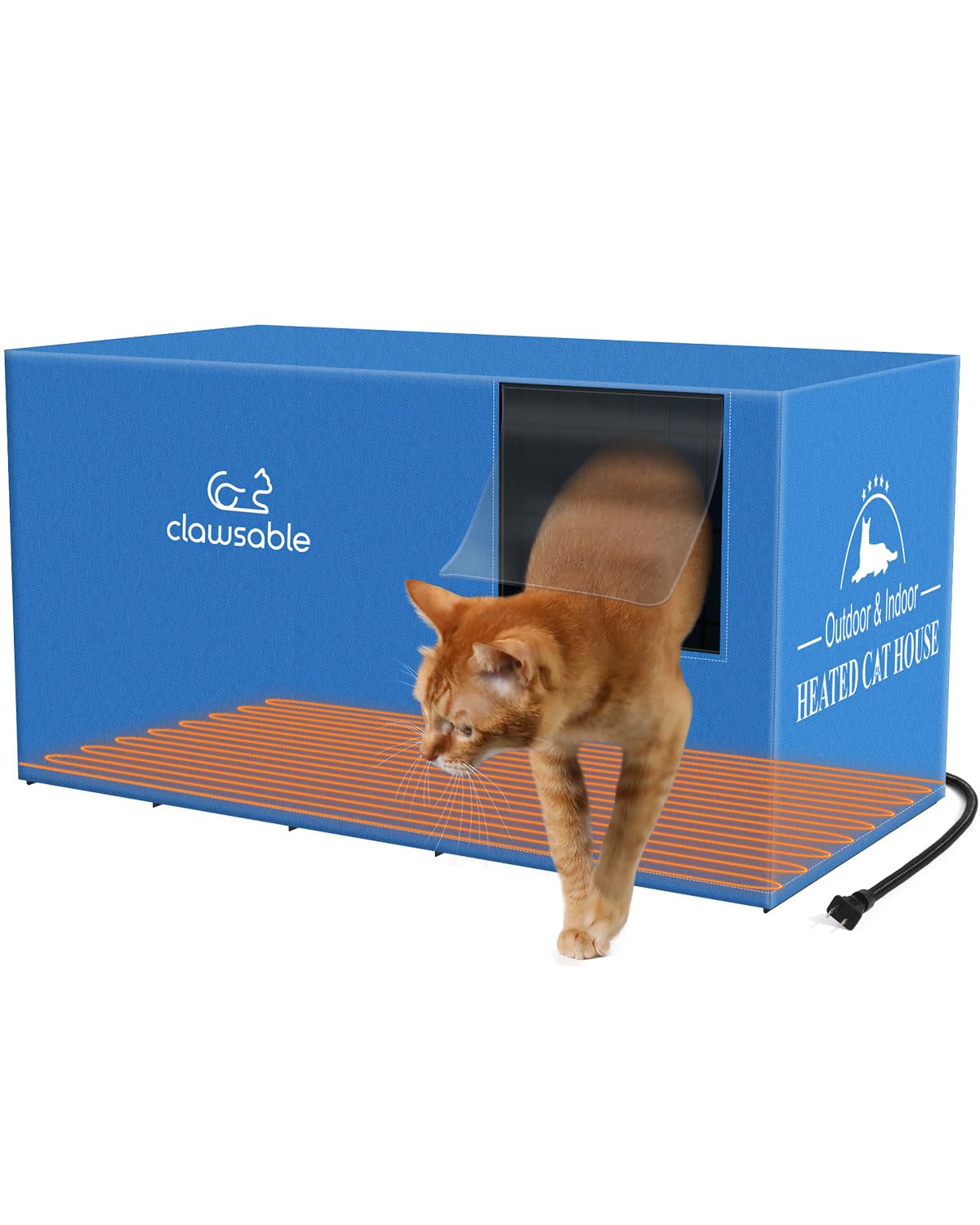 Amazon.com : Large Heated Cat House for Outdoor Cats in Winter,  Anti-Soaking Insulated Cat House, Elevated u0026 Weatherproof, Warm Cat Shelter  with Heating Pad, Outside House Feral Barn Cat (Heated, Medium Cuboid) :