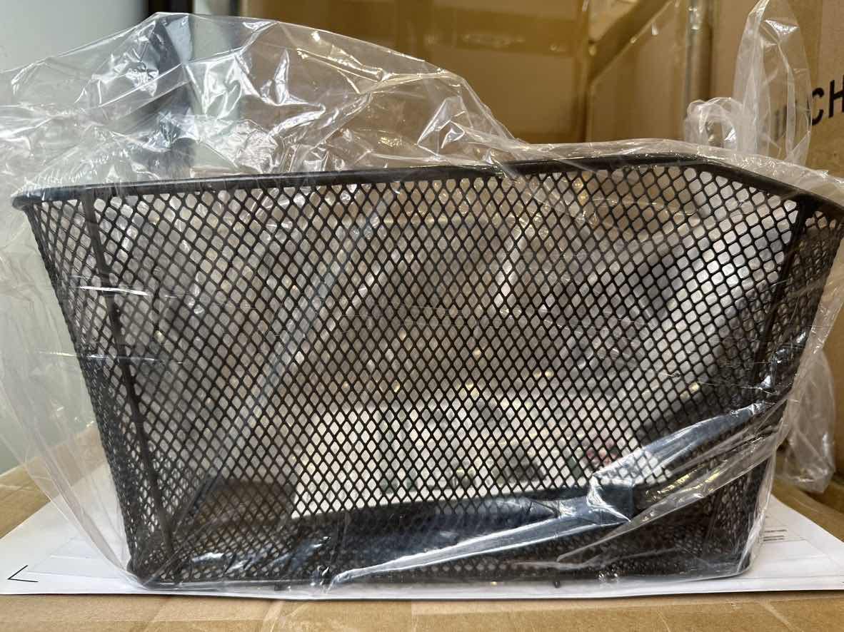 ANZOME Rear Bike Basket - Heavy-Duty Iron Wire Bicycle Cargo Rack with Reflective Waterproof Cover ANZOME Rear Bike Basket - Heavy-Duty Iron Wire Bicycle Cargo Rack with Reflective Waterproof Cover