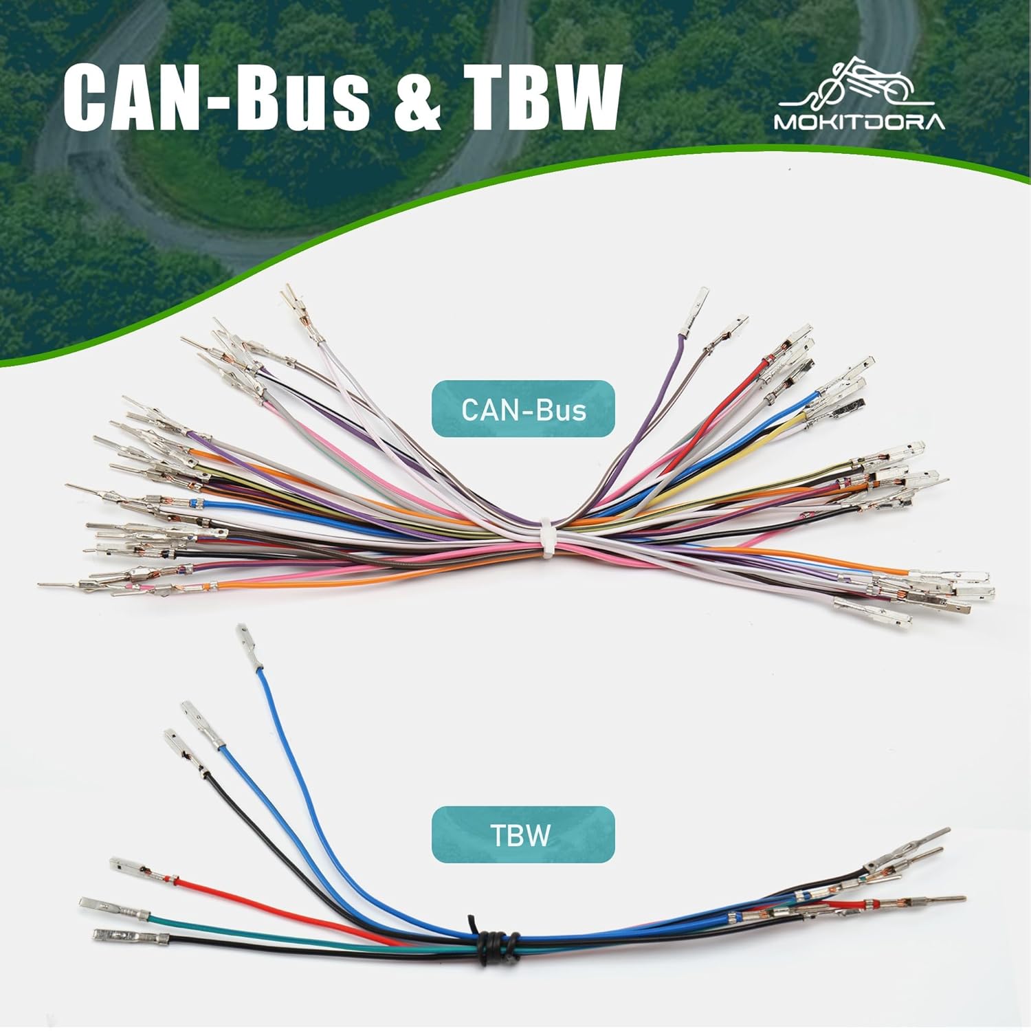 MoKitDora 10" 12" Handlebar Wiring Extension Harness and TBW Throttle Wiring Harness Compatible with 2007-2013 Harley Touring Models Road King Road Electra Street Glide Tri Glide FLHTCUTG