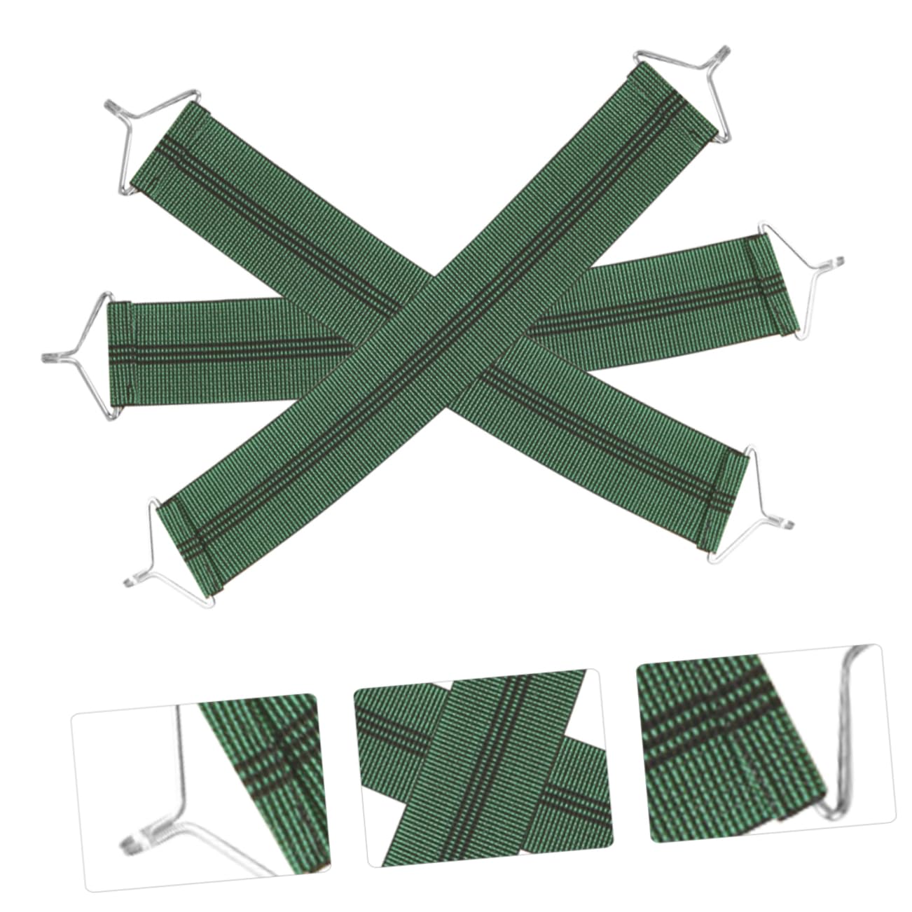 MERRYHAPY 3pezzi Cinghie Rinforzate Sostituzione Poltrona Lounge Verde Accessori Riparazione Facili Da Installare Per Sedie Da Balcone e Patio Fasce Elastiche Anti-rottura Per Prolungare Dur
