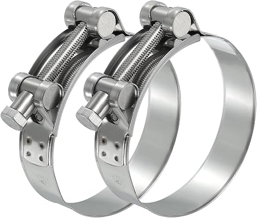 Miniatura 15 de PATIKIL Abrazadera de manguera con perno en T de 0.67 a 0.748 in, paquete de 2 abrazaderas de tubo de tubo intercooler de acero inoxidable 304