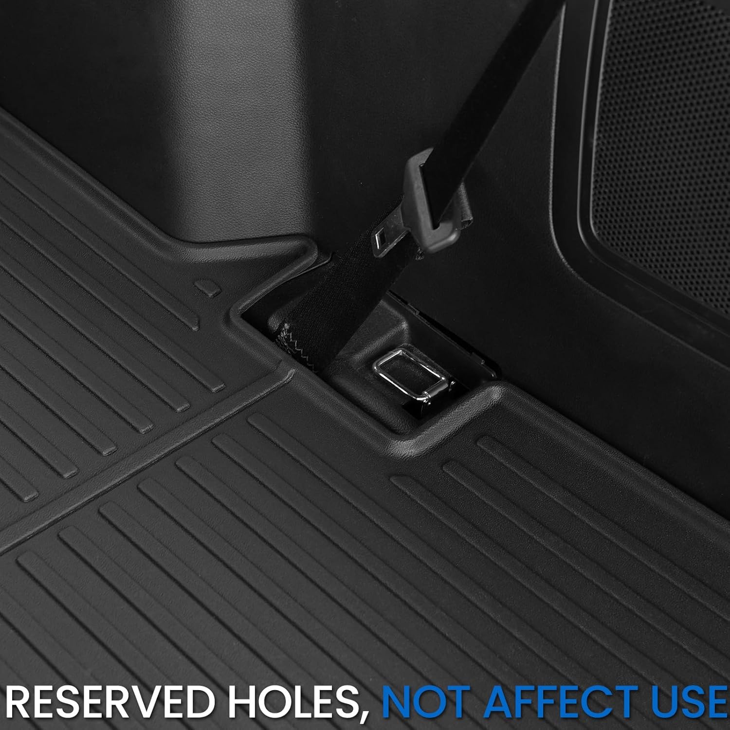 Floor Mats Cargo Mat Set for 2015-2019 Ford Explorer 7 Seats, All Weather TPE Cargo Liner Trunk Lower Mat Door Sill Guards Accessories (15-19 | 7 Seats Floor Mats Set)