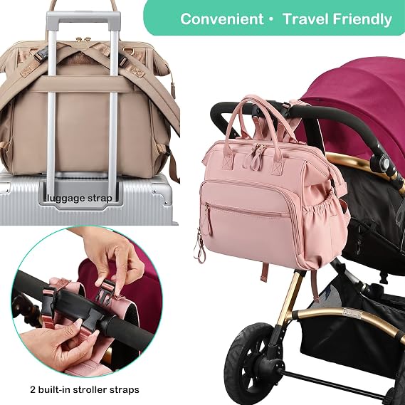 LORADI Large Diaper Bag Tote (Mocha, Large-20L)