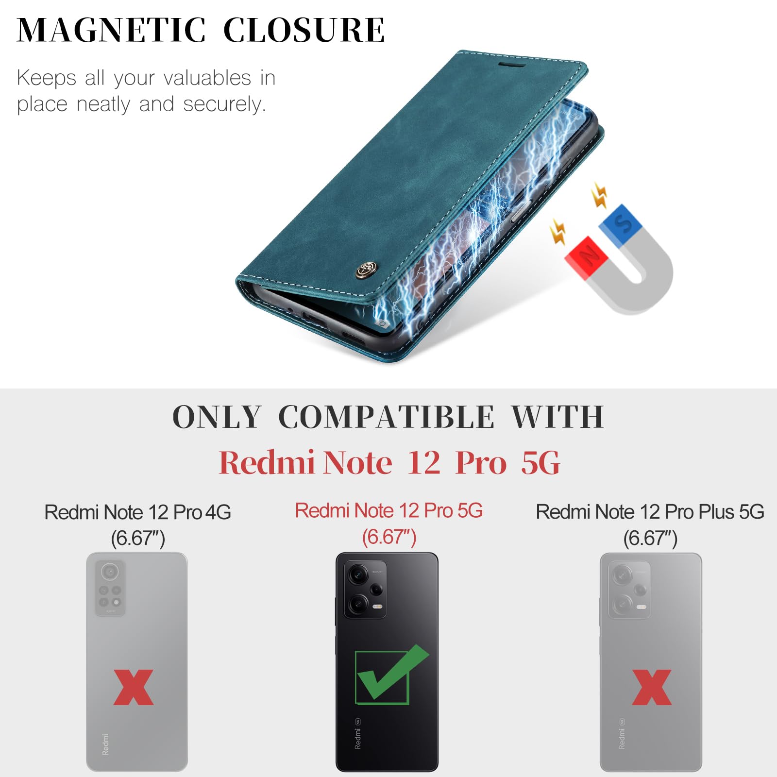Zicgxin Cover per Xiaomi Poco X5 Pro 5G/Redmi Note 12 Pro 5G a