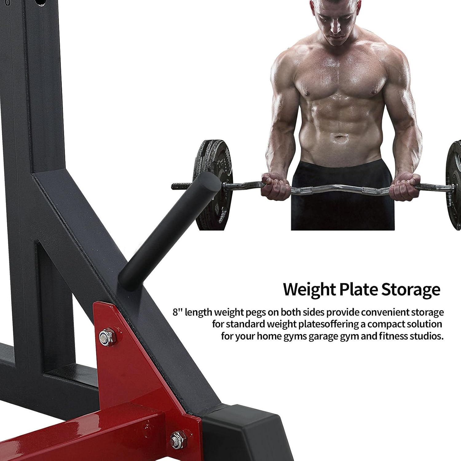 Multifunctional Barbell Rack 600LBS Capacity Barbell Weight Rack Home Gym Fitness Adjustable Squat Rack Weight Lifting Bench Press Push-ups : Sports & Outdoors