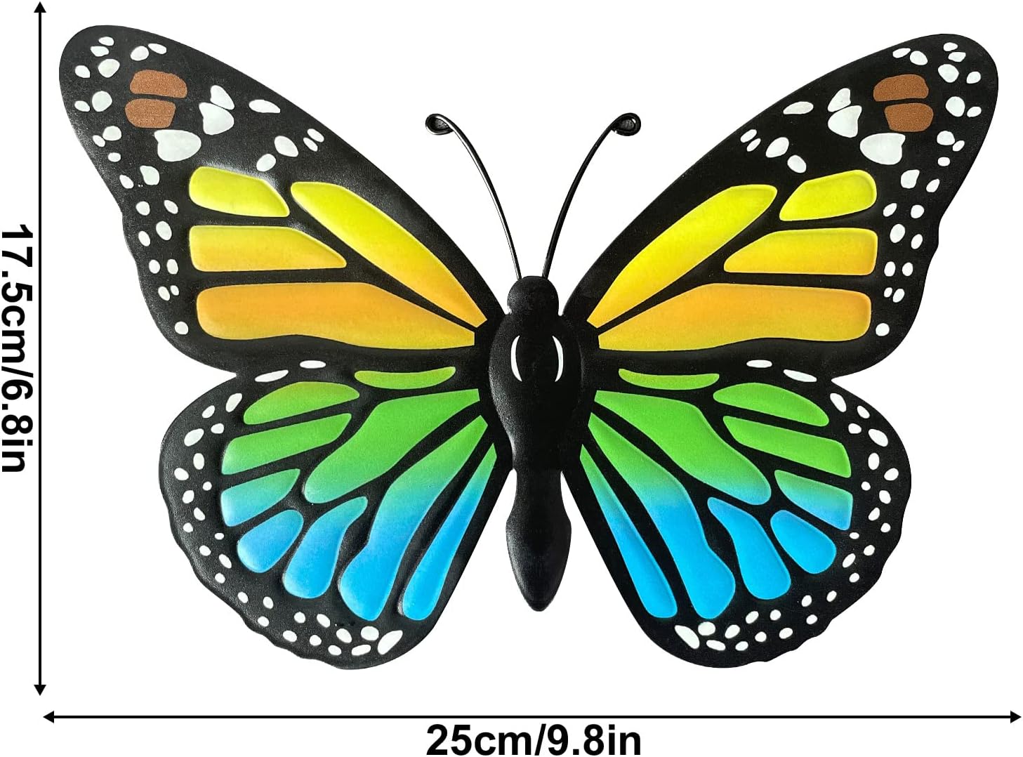 Metal Butterfly Wall Decor - 4 pcs Butterflies Wall Sculpture Hanging Decorations for Indoor Outdoor Fences Patio Yard Fence Garden Decorations